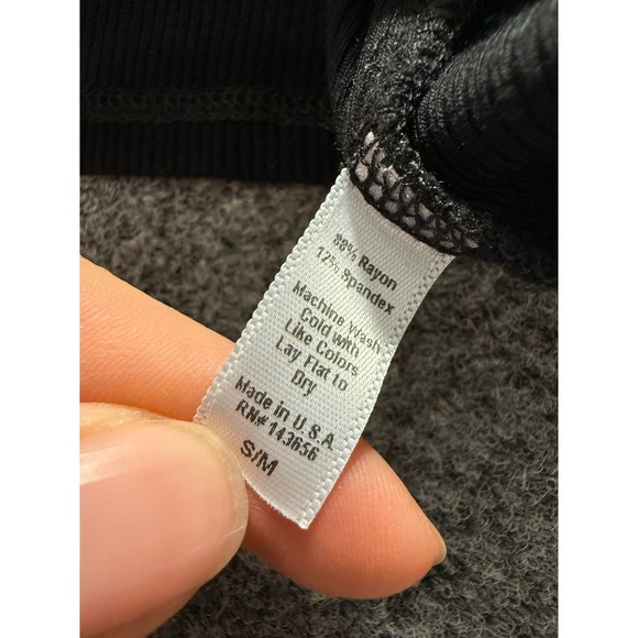 Joah Brown Ribbed Black Tank Top Corded Front size S/M - Picture 4 of 5